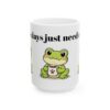 11864257597406323091_2048.jpeg Cute Frog Holding Coffee Mug Ceramic Mug | Some Days just Need Coffee Frog Design
