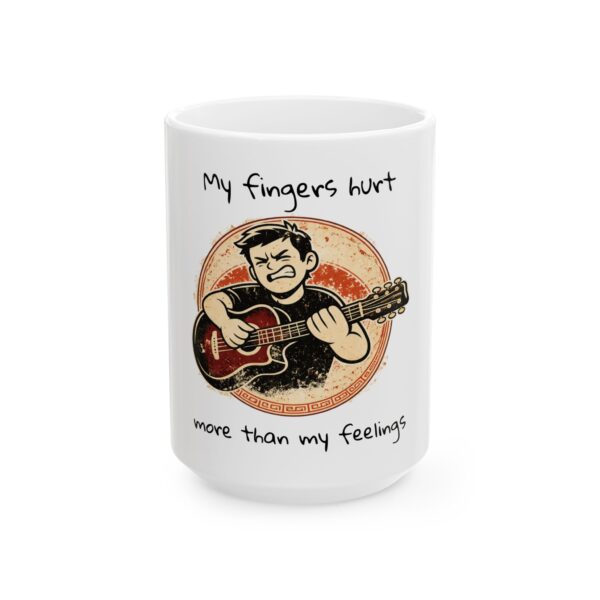 ‘My Fingers Hurt’ — Funny Acoustic Guitar Player Coffee Mug