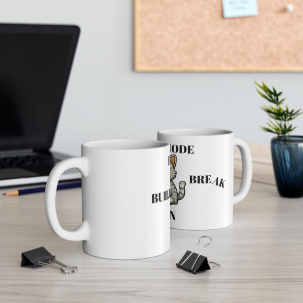 Build Break Learn Mug — Coder Tech Ceramic Coffee Cup (11oz/15oz)
