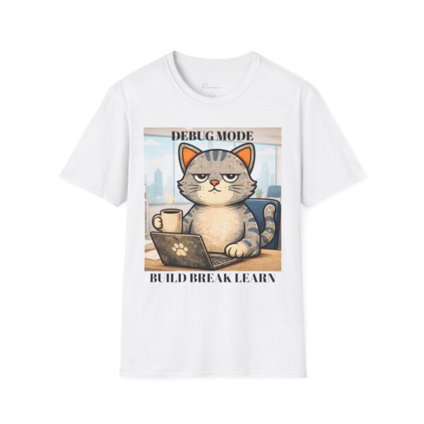 Debug Mode T-Shirt (Unisex) — Programmer Flowchart Tee (Build Break Learn)