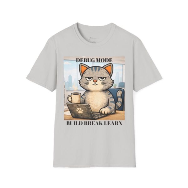 Debug Mode T-Shirt (Unisex) — Programmer Flowchart Tee (Build Break Learn)