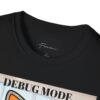 Debug Mode T-Shirt (Unisex) — Programmer Flowchart Tee (Build Break Learn)