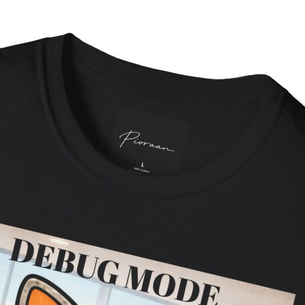 Debug Mode T-Shirt (Unisex) — Programmer Flowchart Tee (Build Break Learn)