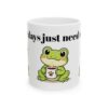 3533065237203977347_2048.jpeg Cute Frog Holding Coffee Mug Ceramic Mug | Some Days just Need Coffee Frog Design