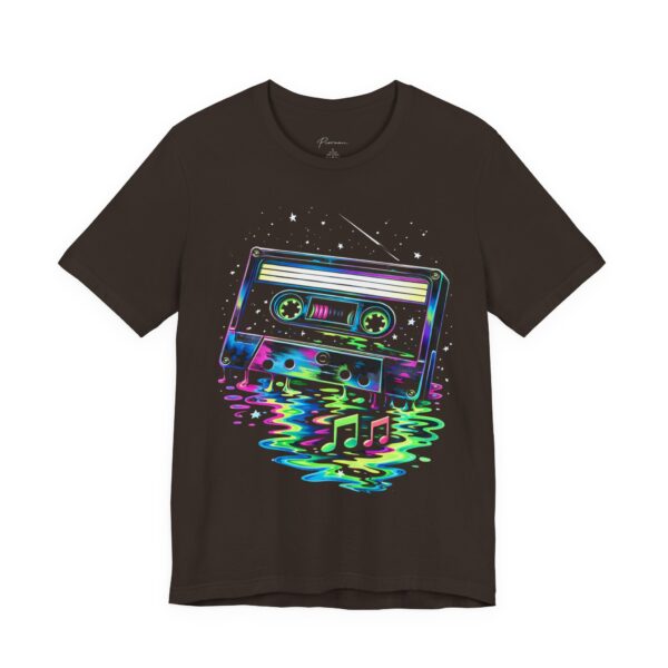 Cassette Tape Retro Tee — Neon Vaporwave Music Graphic T-Shirt
