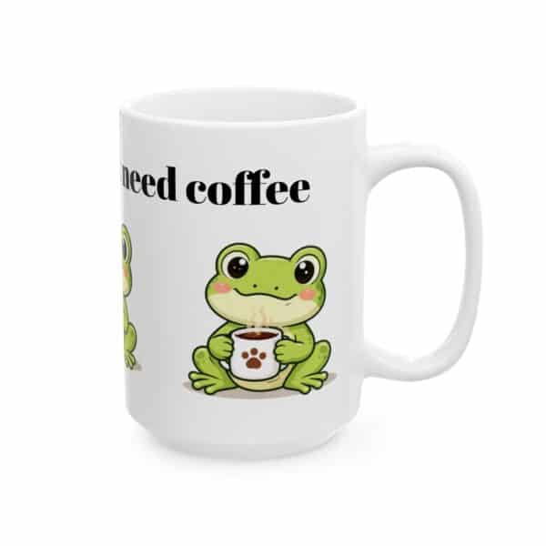 6159593874142385929_2048.jpeg Cute Frog Holding Coffee Mug Ceramic Mug | Some Days just Need Coffee Frog Design