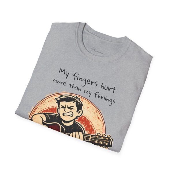 Guitar Player T-Shirt (Unisex)  — “My fingers hurt more than my feelings” Acoustic Music Tee