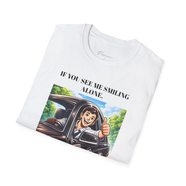 8901639697471966571_2048.jpeg Vintage Driver Graphic Tee (Unisex) — "If You See Me Smiling Alone I Just Hit The Perfect Downshift"
