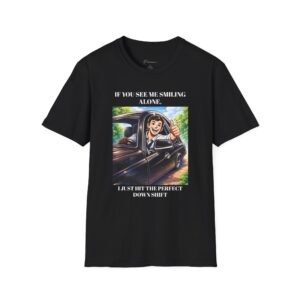 9009924577507988262_2048.jpeg Vintage Driver Graphic Tee (Unisex) — "If You See Me Smiling Alone I Just Hit The Perfect Downshift"