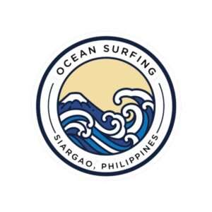 10588154593143741385_1200.jpeg Ocean Surfing Siargao Sticker — Wave Badge Kiss-Cut Sticker