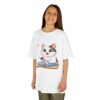 Kids Cat With Fish Graphic Tee — Cute Kitten Playing With Toy Fish