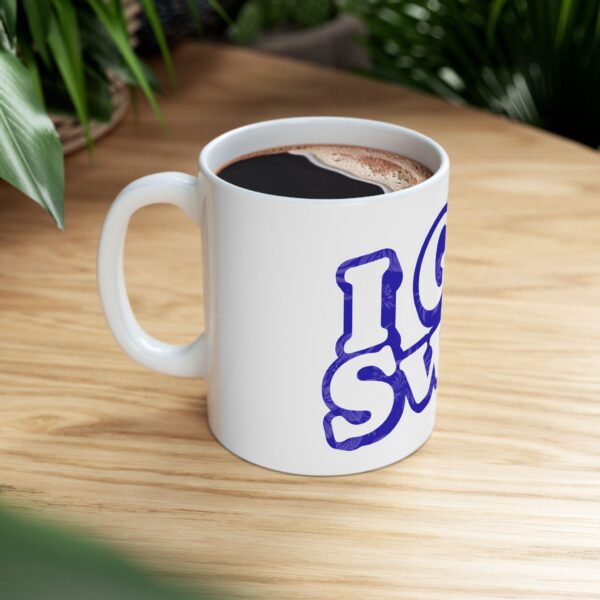 11556790951171239661_2048.jpeg Mug — "I Got Swag" Blue Retro Typography Ceramic Coffee Mug