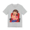 11662661042699024177_2048.jpeg Movie Night T-Shirt — Girl Eating Popcorn Theater Tee