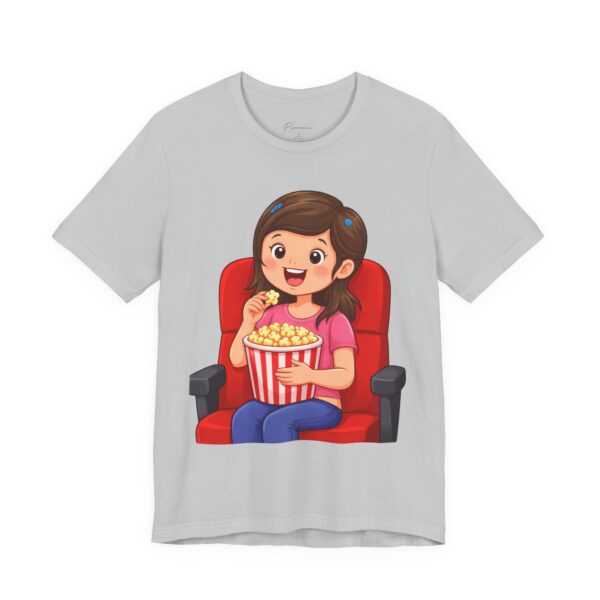 11662661042699024177_2048.jpeg Movie Night T-Shirt — Girl Eating Popcorn Theater Tee