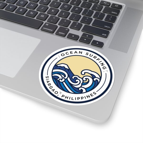 11971911762552151654_1200.jpeg Ocean Surfing Siargao Sticker — Wave Badge Kiss-Cut Sticker