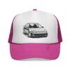 12296028169703108789_2048.jpeg Trucker Cap with Sketch Race Car Design – Vintage Driving Baseball Hat