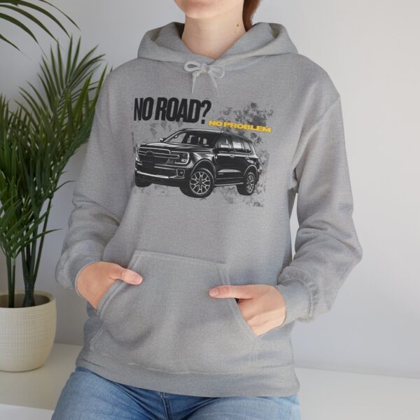 Off-Road SUV Hoodie – “No Road?” Graphic Pullover for Adventure Lovers
