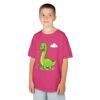 Kids Dinosaur T‑Shirt — Cute Green Brontosaurus with Butterfly