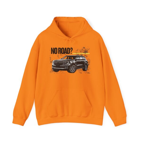 Off-Road SUV Hoodie – “No Road?” Graphic Pullover for Adventure Lovers