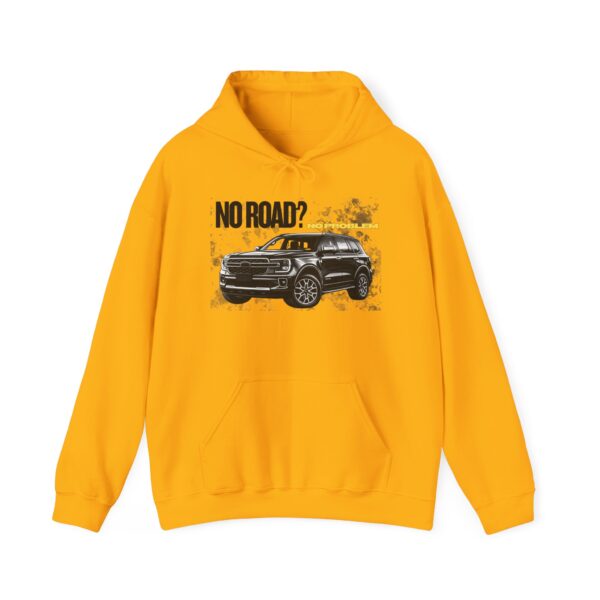 Off-Road SUV Hoodie – “No Road?” Graphic Pullover for Adventure Lovers