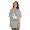 Kids Cat With Fish Graphic Tee — Cute Kitten Playing With Toy Fish