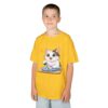 Kids Cat With Fish Graphic Tee — Cute Kitten Playing With Toy Fish
