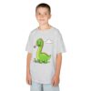 Kids Dinosaur T‑Shirt — Cute Green Brontosaurus with Butterfly