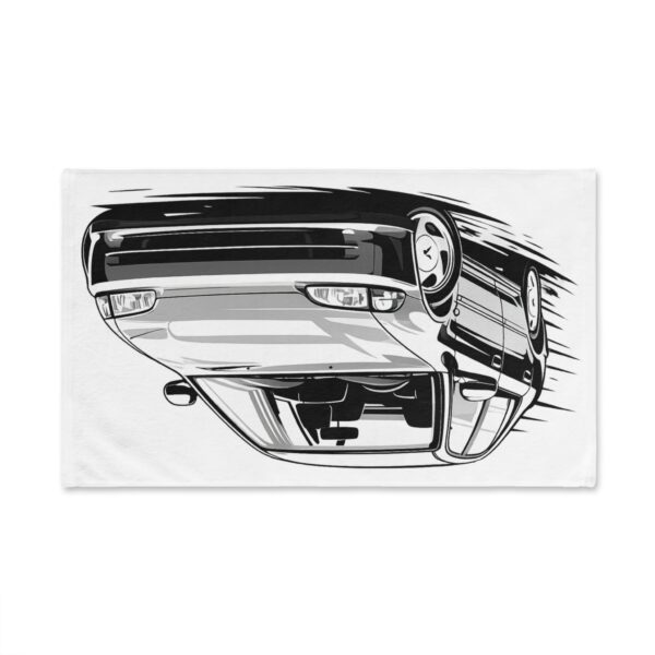 Car Enthusiast Hand Towel — Retro Sport Sedan Illustration (Set of 3)