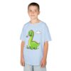Kids Dinosaur T‑Shirt — Cute Green Brontosaurus with Butterfly