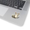 2607391406071653360_1200.jpeg Grumpy Cat with Coffee Laptop Sticker — Cute Work-from-Home Laptop Kiss-Cut Sticker
