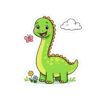 2756982191558229767_1200.jpeg Cute Green Dinosaur Kiss-Cut Sticker — Happy Brontosaurus Laptop Decal for Kids