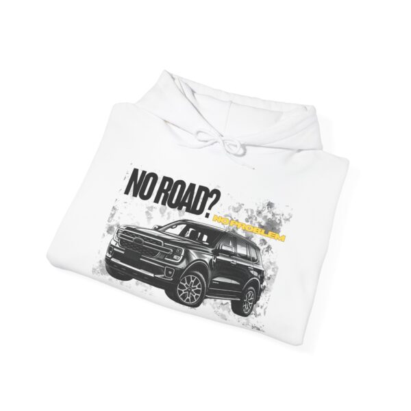 Off-Road SUV Hoodie – “No Road?” Graphic Pullover for Adventure Lovers