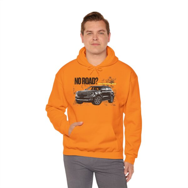Off-Road SUV Hoodie – “No Road?” Graphic Pullover for Adventure Lovers