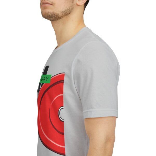 4161818730979836007_2048.jpeg Gym Day Barbell T‑Shirt - Weightlifting Fitness Tee