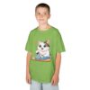 Kids Cat With Fish Graphic Tee — Cute Kitten Playing With Toy Fish