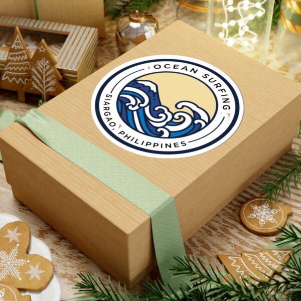 4879172392669852009_1200.jpeg Ocean Surfing Siargao Sticker — Wave Badge Kiss-Cut Sticker