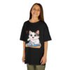 Kids Cat With Fish Graphic Tee — Cute Kitten Playing With Toy Fish