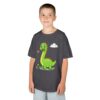 Kids Dinosaur T‑Shirt — Cute Green Brontosaurus with Butterfly