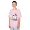 Kids Cat With Fish Graphic Tee — Cute Kitten Playing With Toy Fish