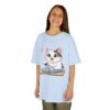 Kids Cat With Fish Graphic Tee — Cute Kitten Playing With Toy Fish