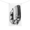 Car Enthusiast Hand Towel — Retro Sport Sedan Illustration (Set of 3)