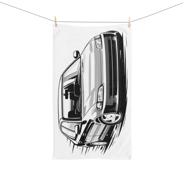 Car Enthusiast Hand Towel — Retro Sport Sedan Illustration (Set of 3)