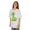 Kids Dinosaur T‑Shirt — Cute Green Brontosaurus with Butterfly