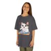 Kids Cat With Fish Graphic Tee — Cute Kitten Playing With Toy Fish