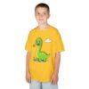 Kids Dinosaur T‑Shirt — Cute Green Brontosaurus with Butterfly