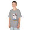 Kids Cat With Fish Graphic Tee — Cute Kitten Playing With Toy Fish