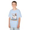 Kids Cat With Fish Graphic Tee — Cute Kitten Playing With Toy Fish